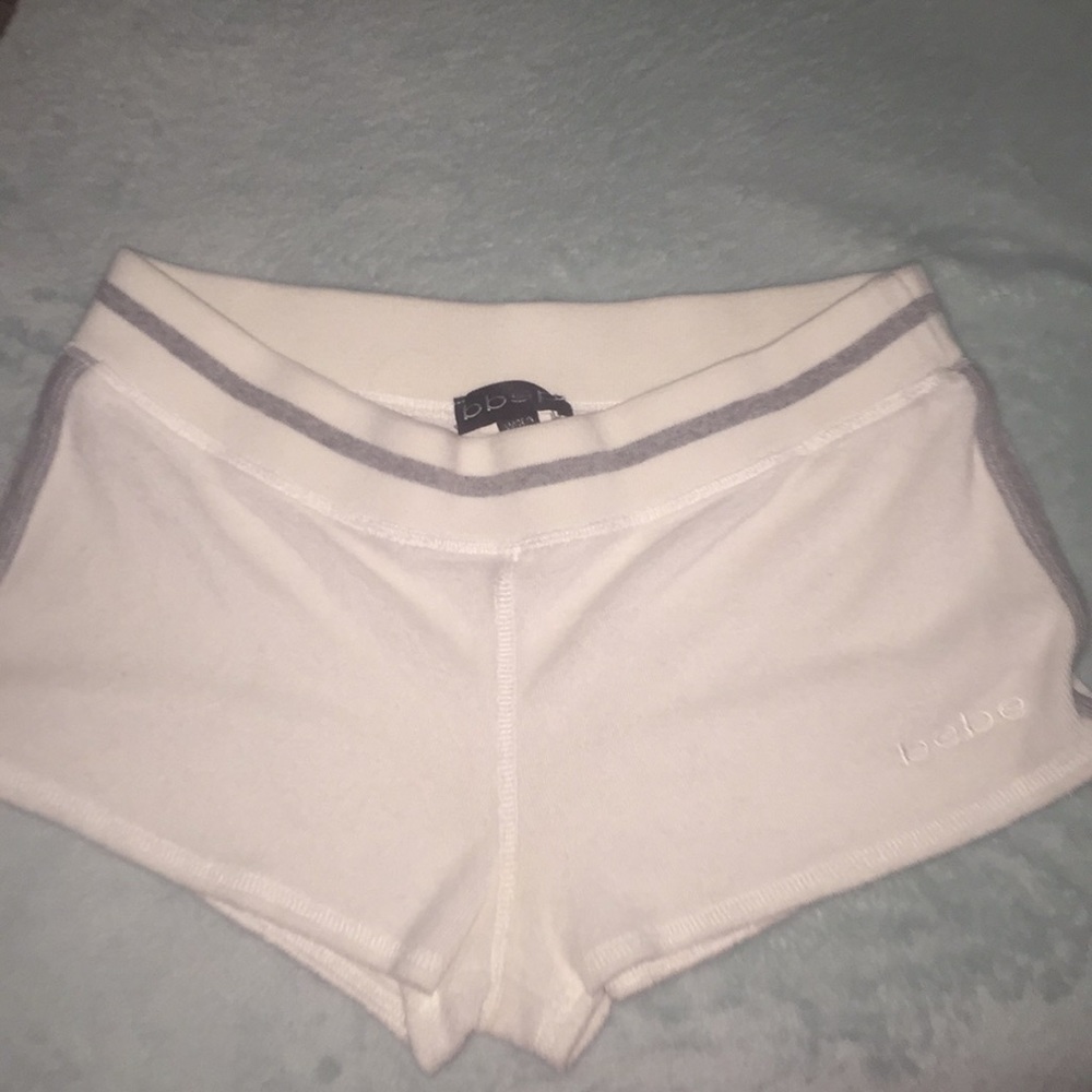 White shorts with grey lining